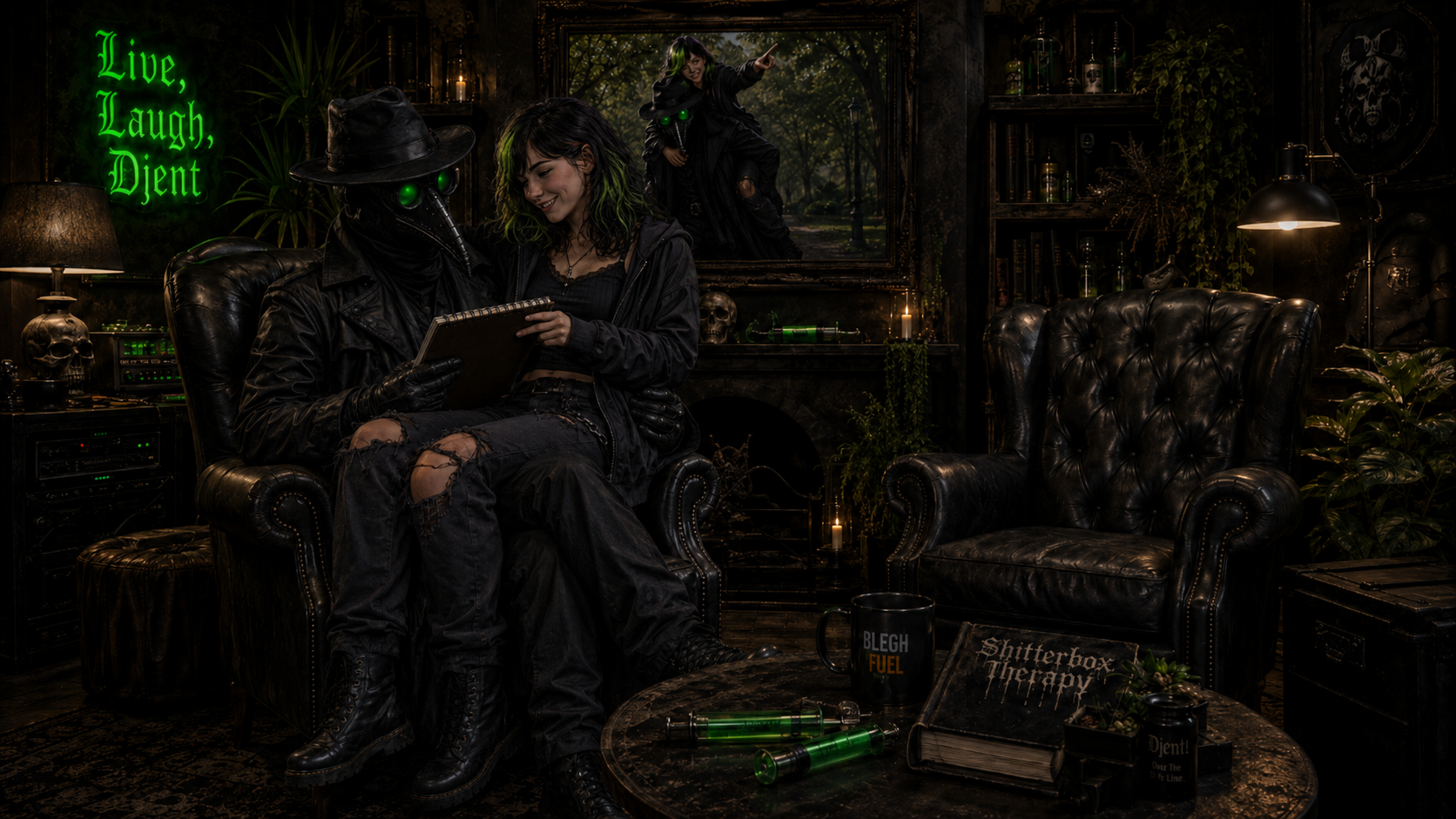 The Good Doctor in his lounge, sitting down with RustySpork